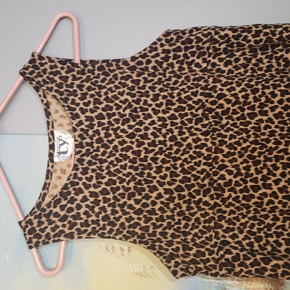 Original TY2 leopard print sheath dress size P8 - Picture 1 of 6